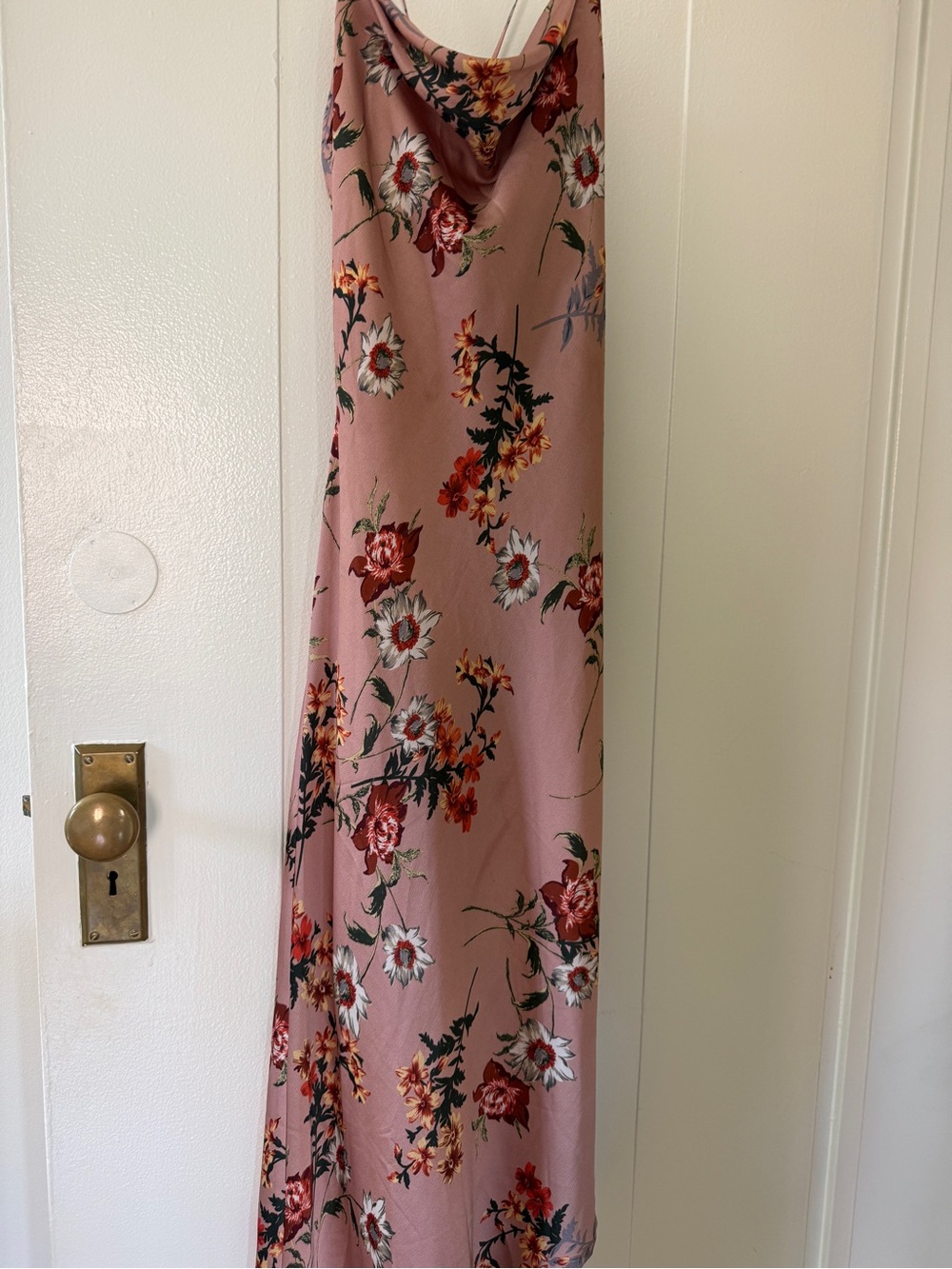 Astr Floral Cowl Neck Midi Dress in Rose - Picture 4 of 8